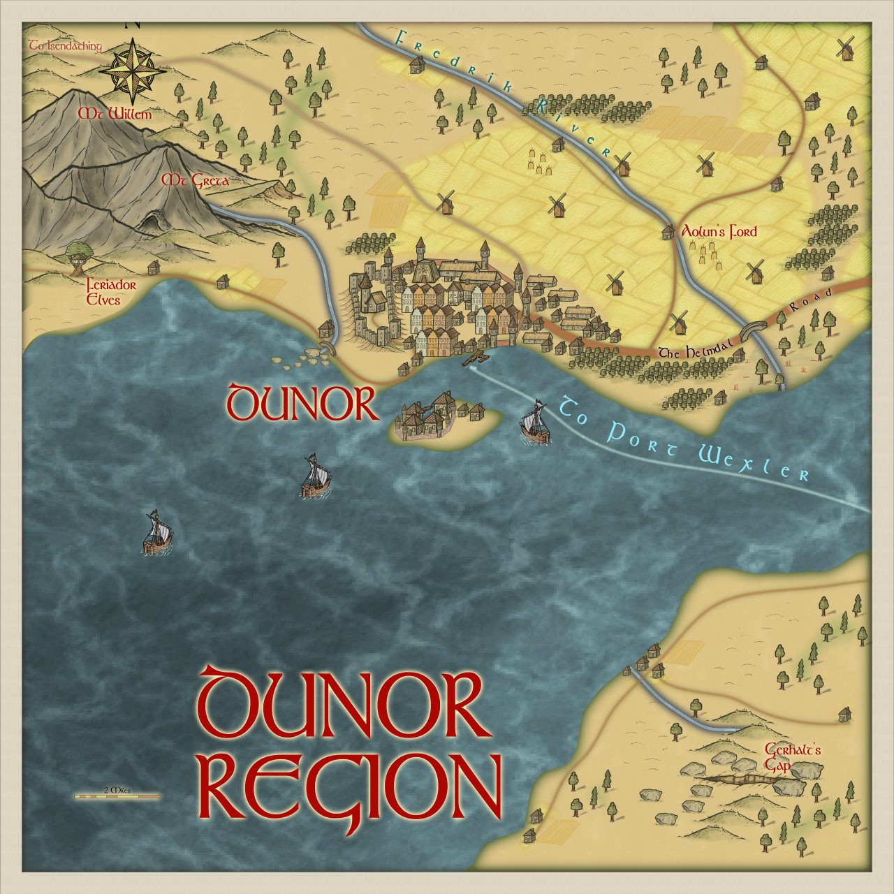 Nibirum Map: dunor region by Quenten Walker